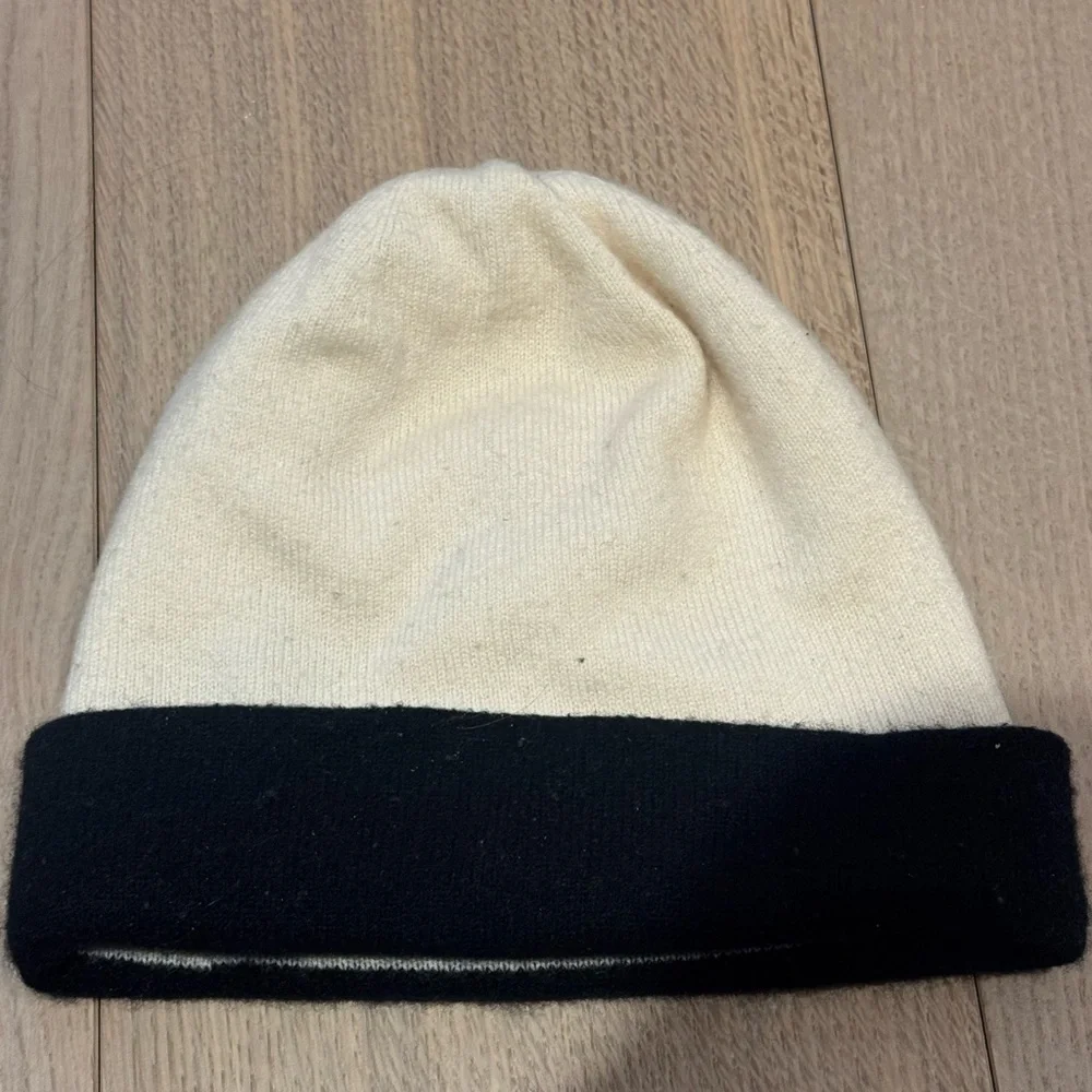 Chanel Cream and Black Beanie - Picture 2 of 2